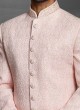 Sequins Work Designer Sherwani in Pink Color